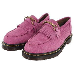 Dr. Marten Adrian Snaffle Repello Emboss Suede Kiltie Loafers